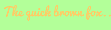 Image with Font Color FFCC66 and Background Color B3FF99